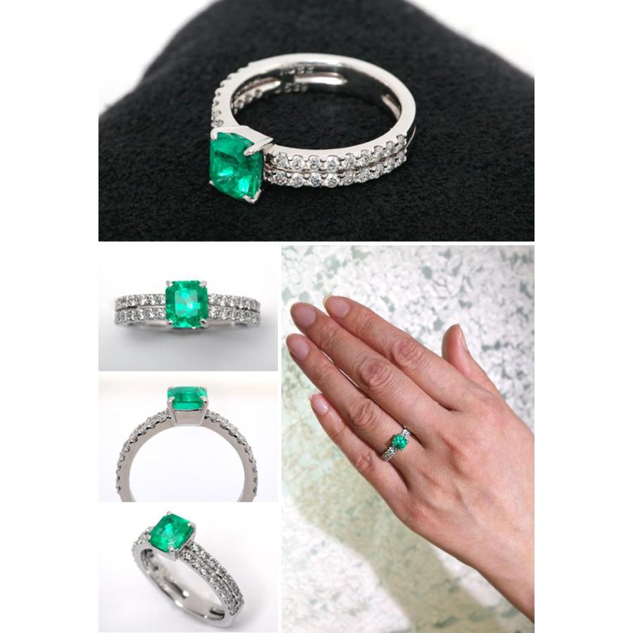 プラチナエメラルドリング リングサイズ12号 サイズ変更可 : 宝寿堂