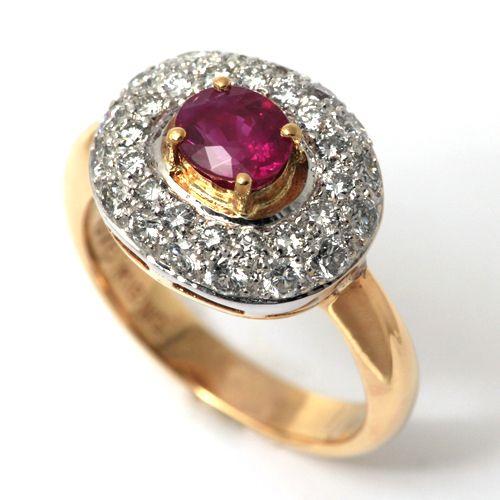 K18/K18WG ルビーリング リングサイズ11号 サイズ変更可 : 宝寿堂