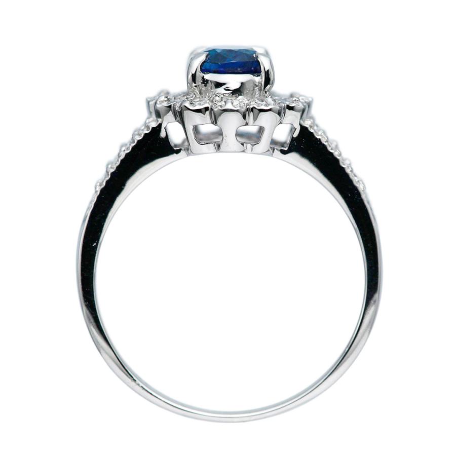 Pt850 天然ブルーサファイアリング 0.46ct サイズ11号 プラチナ