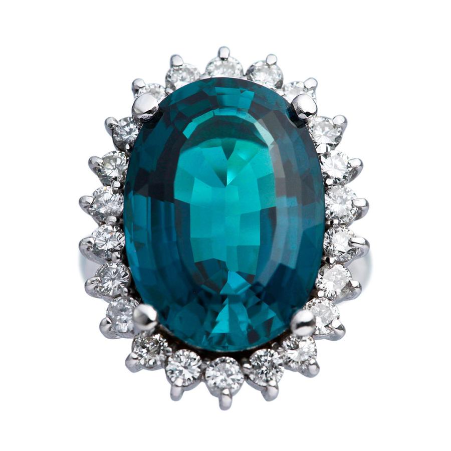 インディゴライトリングプラチナ