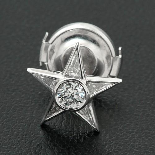 ネクタイピン Pt900 ダイヤモンド E VVS1 3EX H&C 0.236ct 0.30ct : 宝