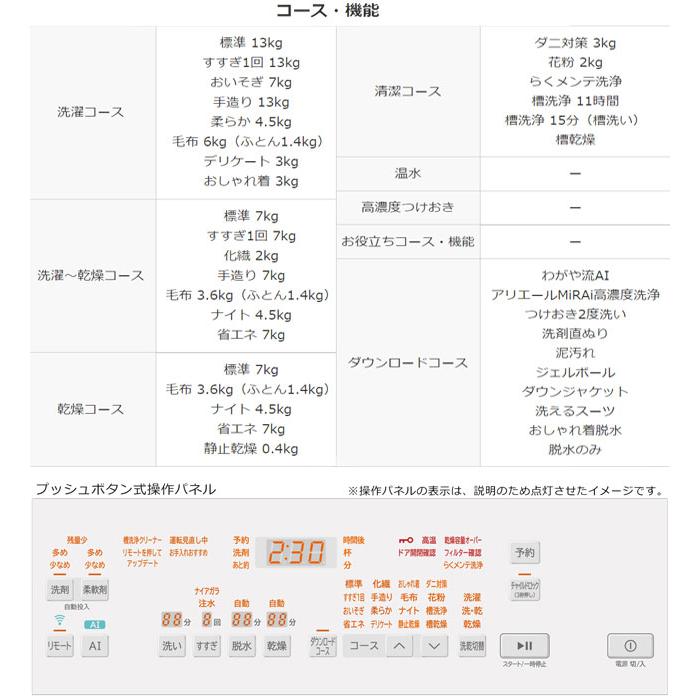 日立 ビッグドラム 洗濯機 洗濯・脱水容量:13kg BD-SX130KR-W 日立 ビッグドラム 洗濯機 洗濯・脱水容量:13kg BD-SX130KR-W