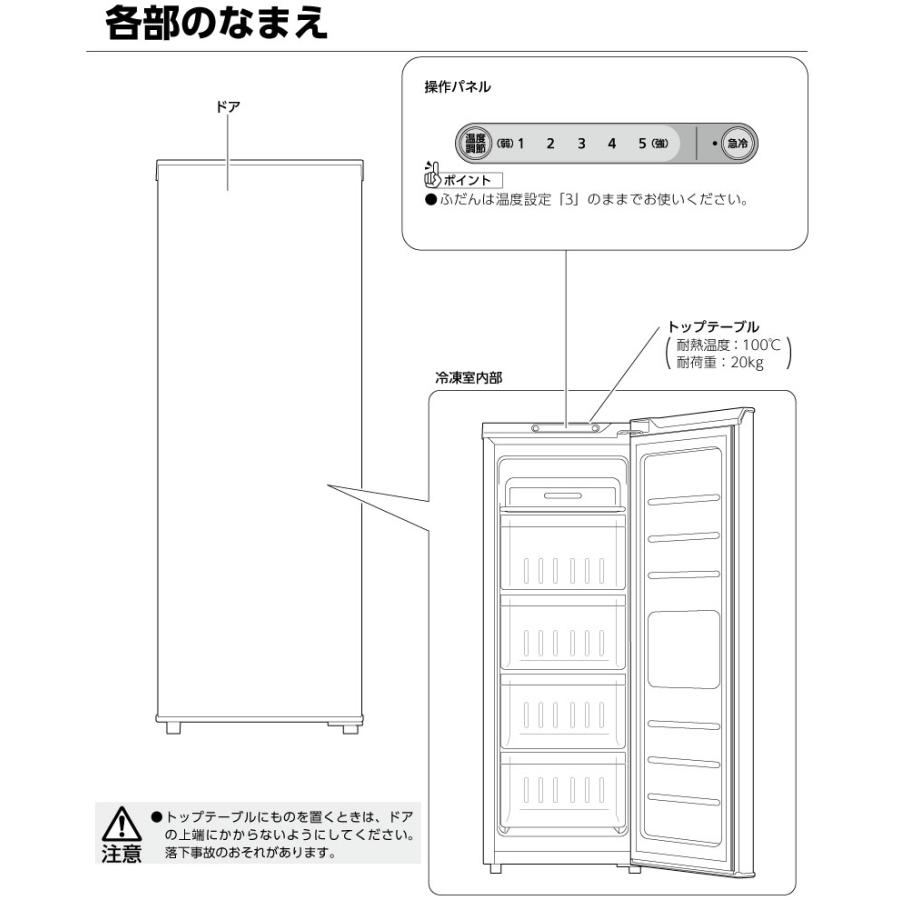IRIS OHYAMA（アイリスオーヤマ） 冷凍庫 80L IUSN-8A-W 右開き 片開き