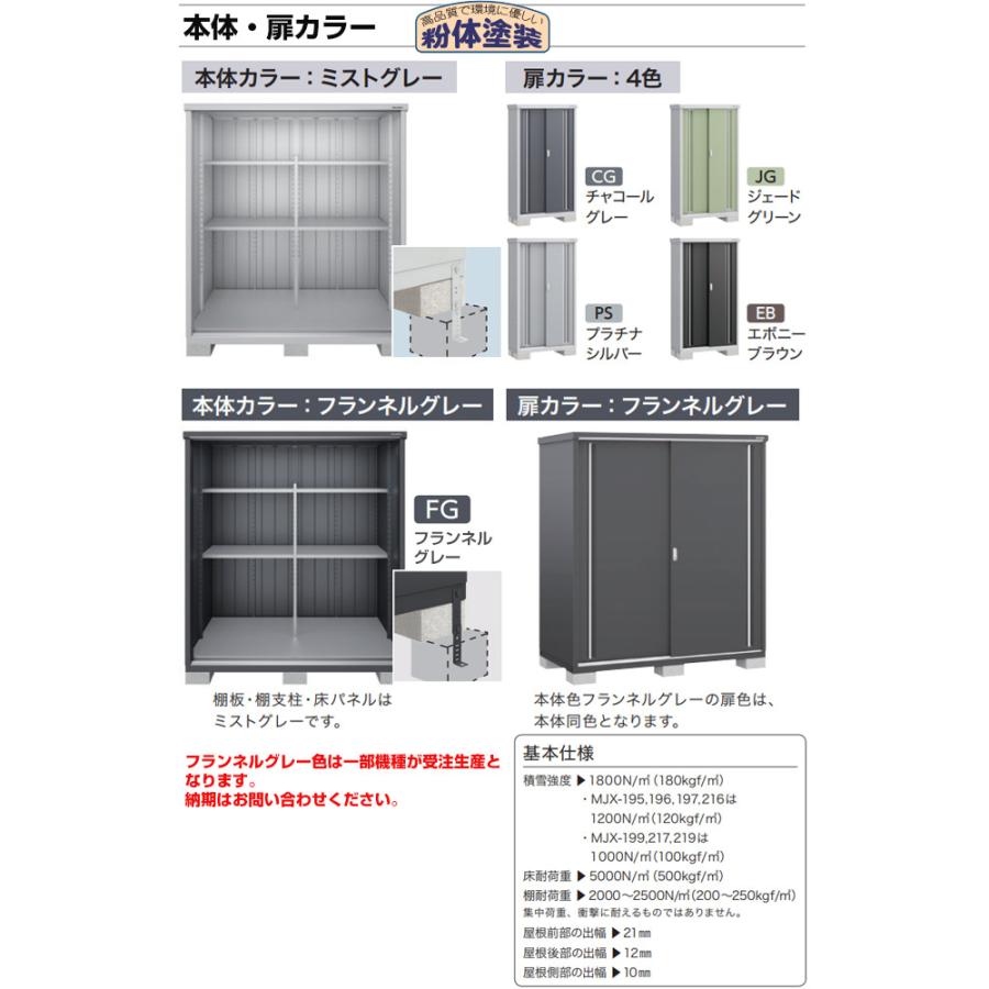 イナバ物置 シンプリー 収納庫 MJXタイプ 物置 イナバ MJX-157E 全面棚