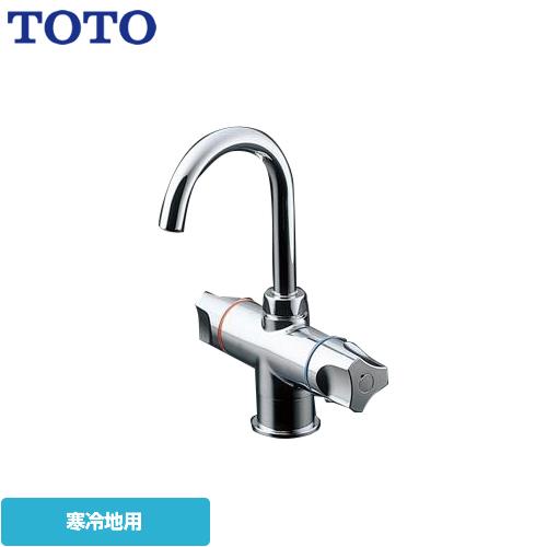 電気温水器部材 元止め式台付2ハンドル混合水栓 電気温水器用 TOTO TLS21-1EUZ