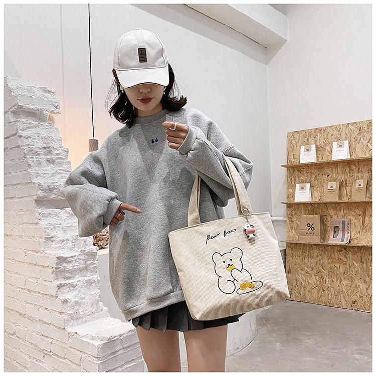 トートバッグ くま クマ レディース 小さめ トート ショルダー 韓国 熊