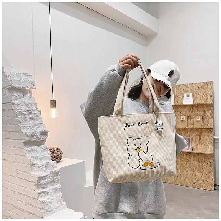 トートバッグ くま クマ レディース 小さめ トート ショルダー 韓国 熊