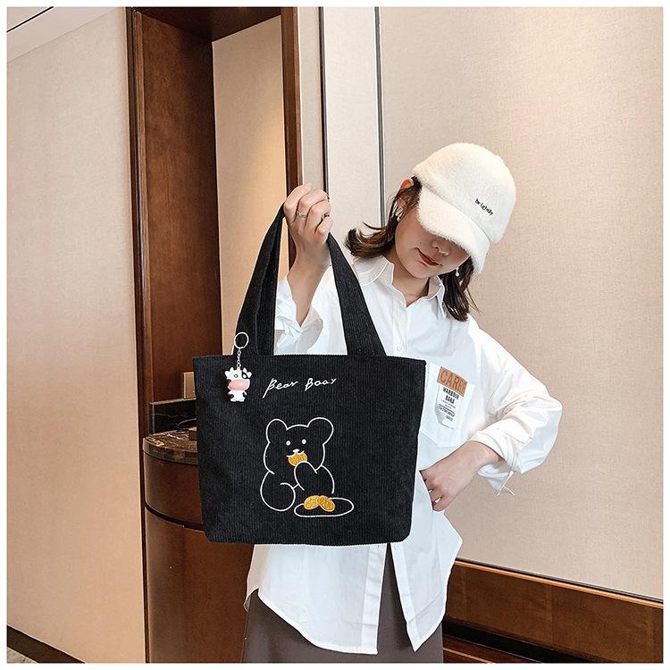 トートバッグ くま クマ レディース 小さめ トート ショルダー 韓国 熊