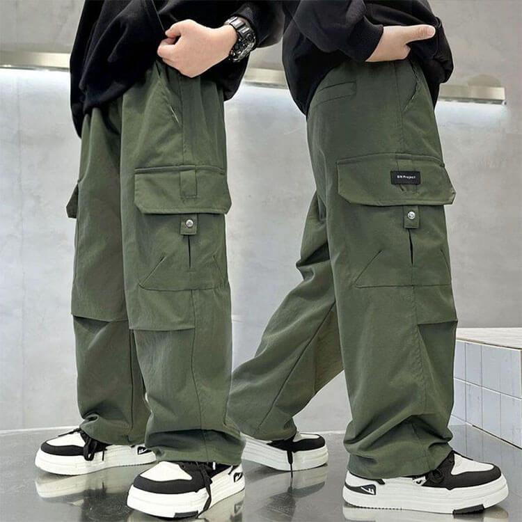 ボトムス ワイドタックカーゴパンツ 160 男の子 小学生 中学生
