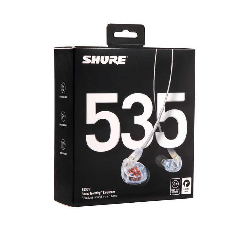 SHURE イヤホン カナル型 クリア [φ3.5mm ミニプラグ] SE535CL-Aの画像