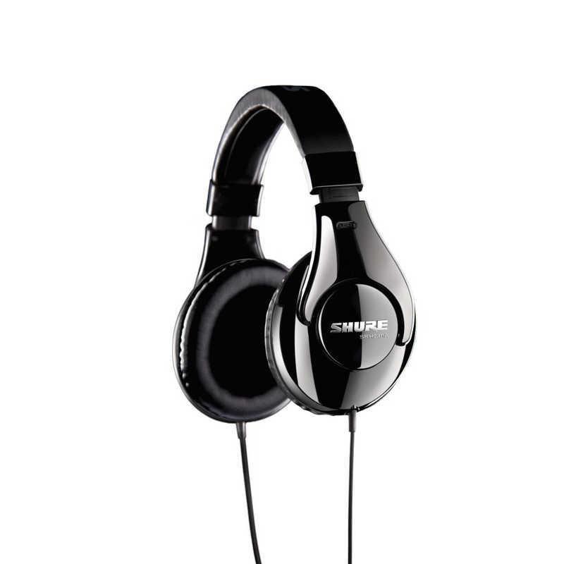 SHURE - 受話器 [φ3.5粍 ミニ繋ぎ] SRH240A-BK-A イヤホン、ヘッドホン-ヘッドホン
