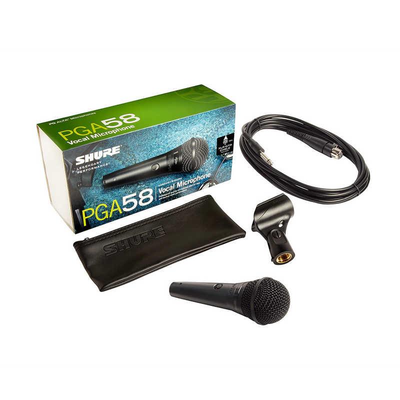 SHURE　ボーカル用カーディオイド・ダイナミックマイクロホン(標準プラグケーブル付き)　PGA58-QTR-J_1