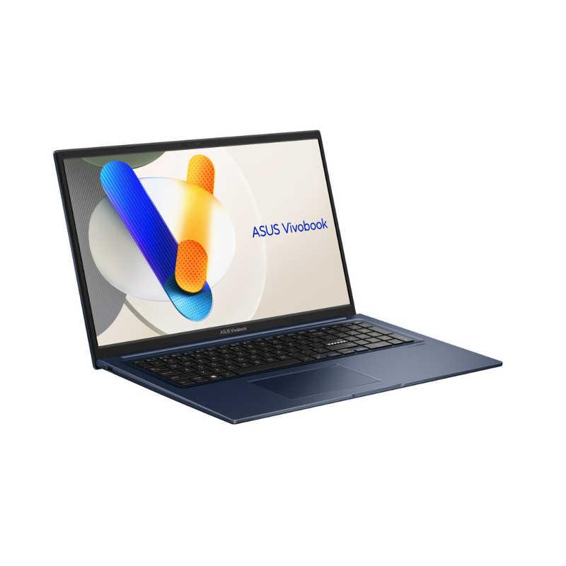 ASUS エイスース　ノートパソコン Vivobook 17 [ 17.3型 / Win11 Home / Core i7 / メモリ16GB / SSD512GB / Office ] クワイエットブルー　X1704VA-I7165WSの画像