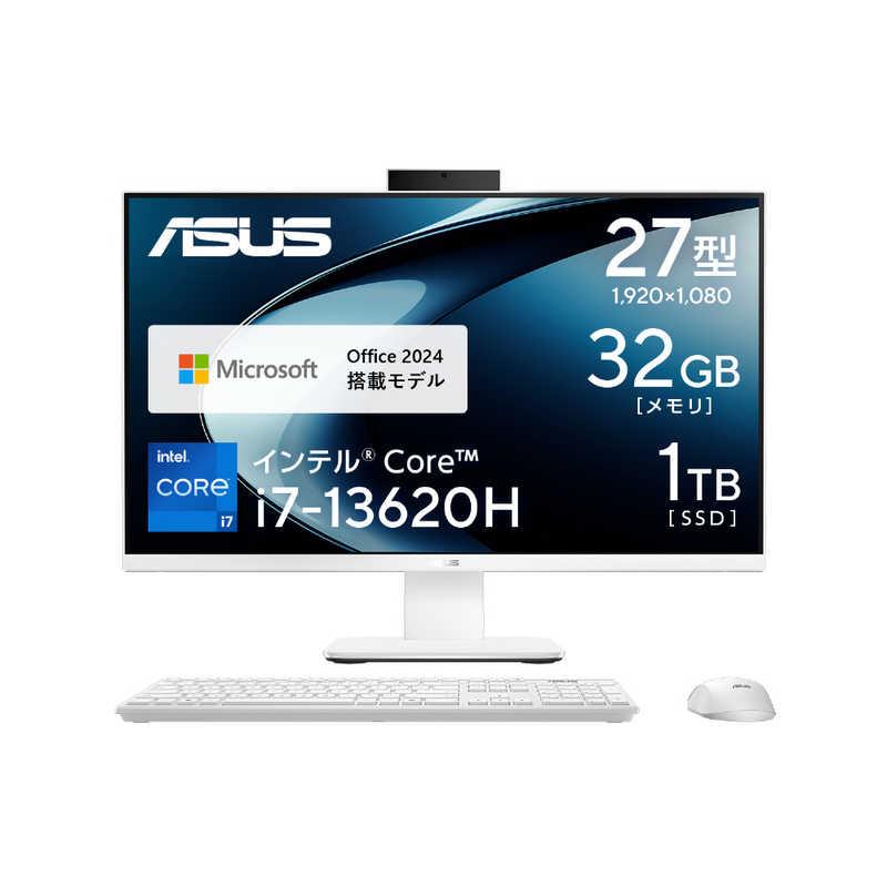 ASUS エイスース　デスクトップパソコン V400 AiO (V470VAK) [ 27型 / Win11 Home / Core i7 / メモリ32GB / SSD1TB / Office ] ホワイト　V470VAK-WPE013WS（Yahoo!・コジマYahoo!店）