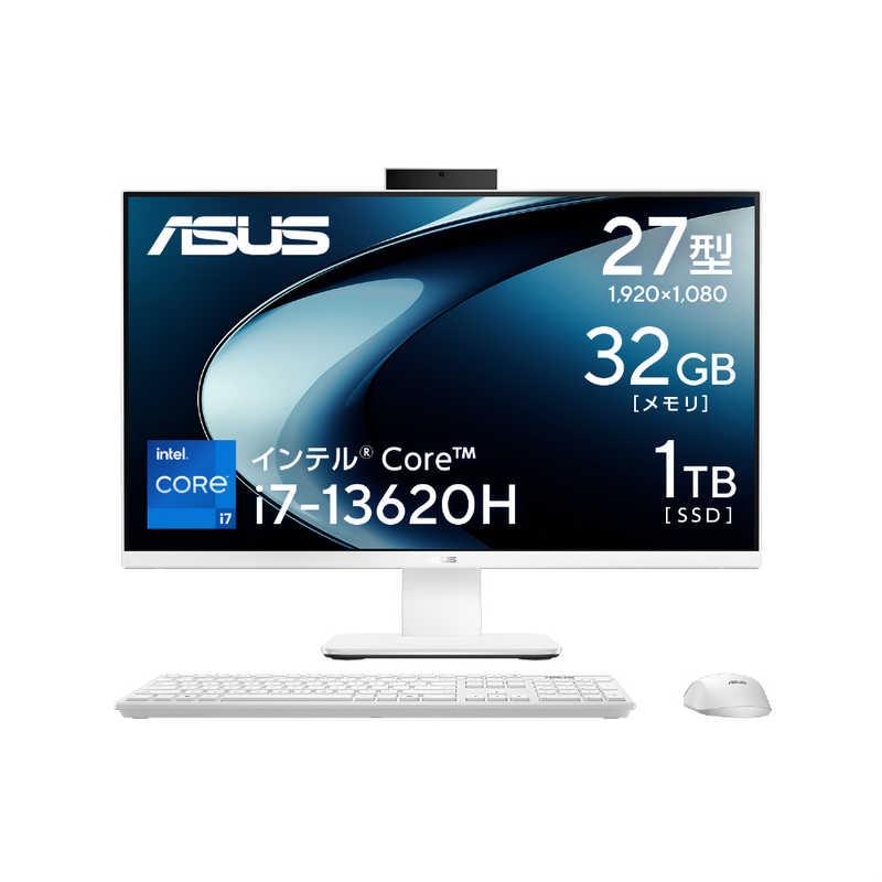 ASUS エイスース　デスクトップパソコン V400 AiO (V470VAK) [ 27型 / Win11 Home / Core i7 / メモリ32GB / SSD1TB ] ホワイト　V470VAK-WPE092W（Yahoo!・コジマYahoo!店）