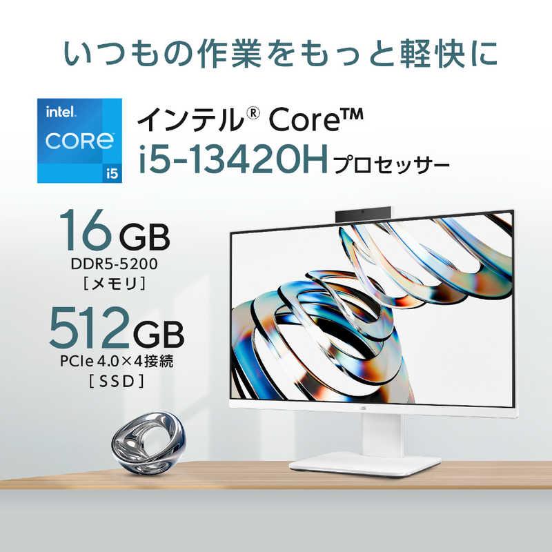 ASUS エイスース　デスクトップパソコン V400 AiO (V440VAK) [ 23.8型 / Win11 Home / Core i5 / メモリ16GB / SSD512GB ] ホワイト　V440VAK-WPC125Wの画像