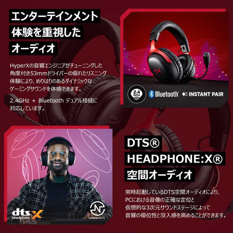 HYPERX　HyperX Cloud III S ワイヤレスゲーミングヘッドセット ［両耳 / ヘッドバンドタイプ］ ブラック　A59YZAAの画像