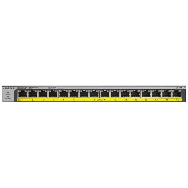 NETGEAR GS116PP 16ポート PoE+ スイッチングハブ NETGEAR スイッチングハブ ［16ポート /1Giga対応 /PoE＋給電 /AC