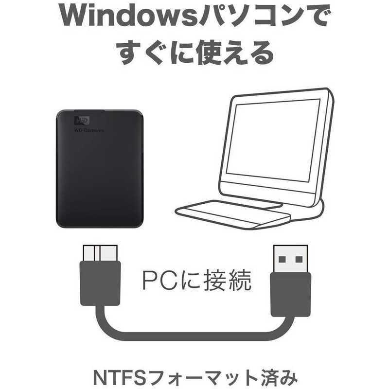 WESTERN DIGITAL　外付けHDD　ポータブル型 5TB　WDBU6Y0050BBK-JESE｜y-kojima｜06