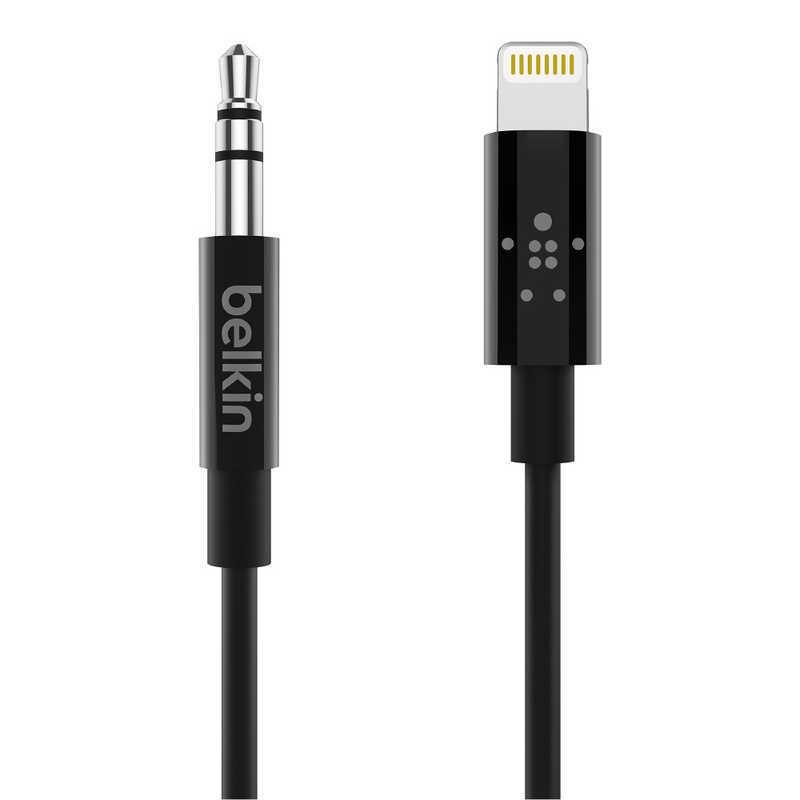 BELKIN　Lightning to 3.5mm オーディオケーブル (90cm/ブラック)　AV10172bt03-BLK｜y-kojima