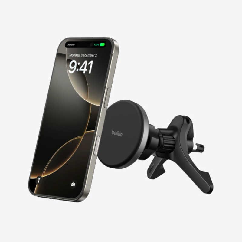BELKIN Qi2 15W ワイヤレス車載充電器(ベントマウント) WIC010FQBK 