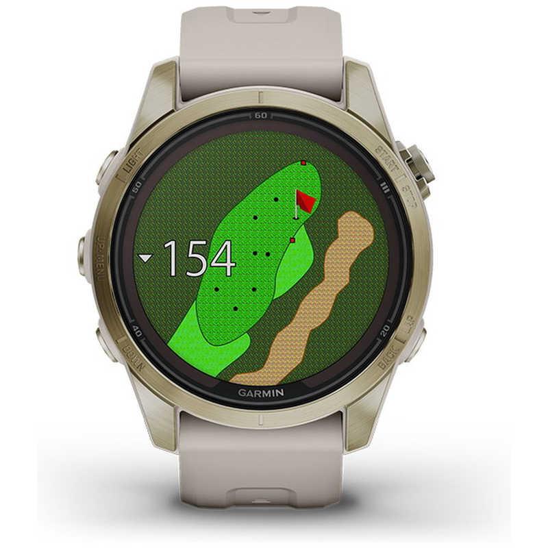 GARMIN　スマートウォッチ fenix 7S Pro Sapphire Dual Power Soft Gold / Light Sand(Suica対応)　010-02776-62｜y-kojima｜08