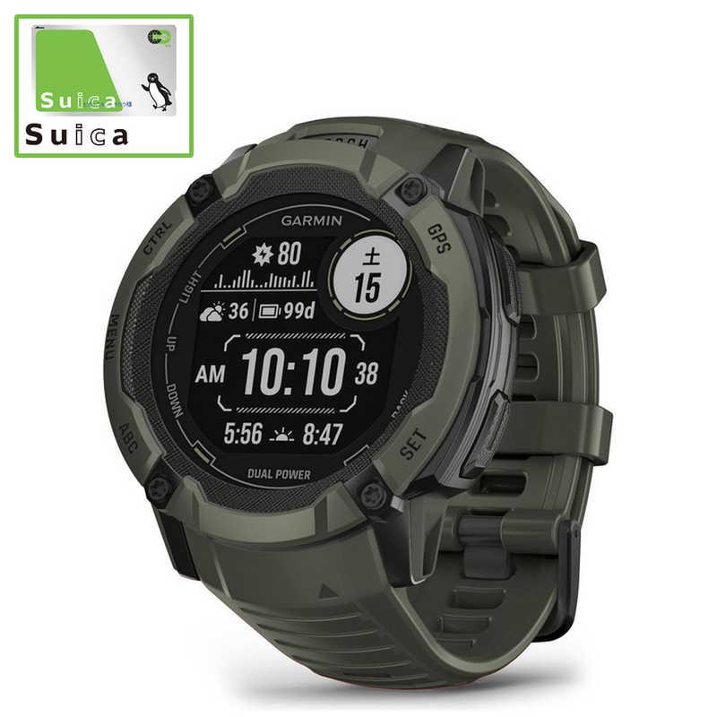 GARMIN スマートウォッチ Instinct 2X Dual Power Moss(Suica GARMIN スマートウォッチ Instinct 2X Dual Power Moss(Suica