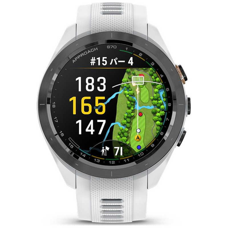 GARMIN GPS ゴルフナビ Approach S70 42mm ホワイト 010-02746-20