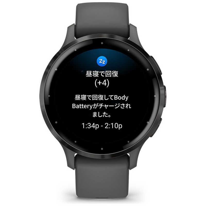 GARMIN　GPSスマートウォッチ Venu 3S Suivca対応 Black Sesame / Slate　010-02785-40の画像
