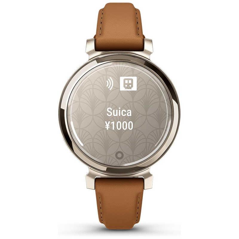 GARMIN　Lily 2 Classic(リリー2 クラシック)スマートウォッチ (Suica対応) (ガーミン) Tan Leather / Cream Gold　010-02839-50の画像