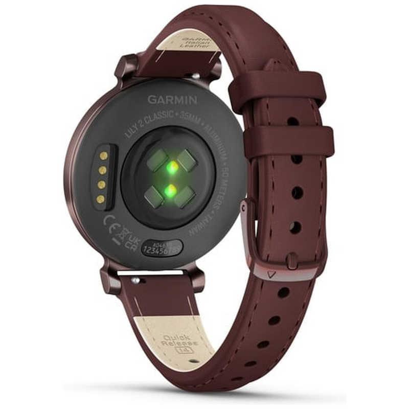 GARMIN　Lily 2 Classic(リリー2 クラシック)スマートウォッチ (Suica対応) Mulberry Leather / Dark Bronze　010-02839-51の画像