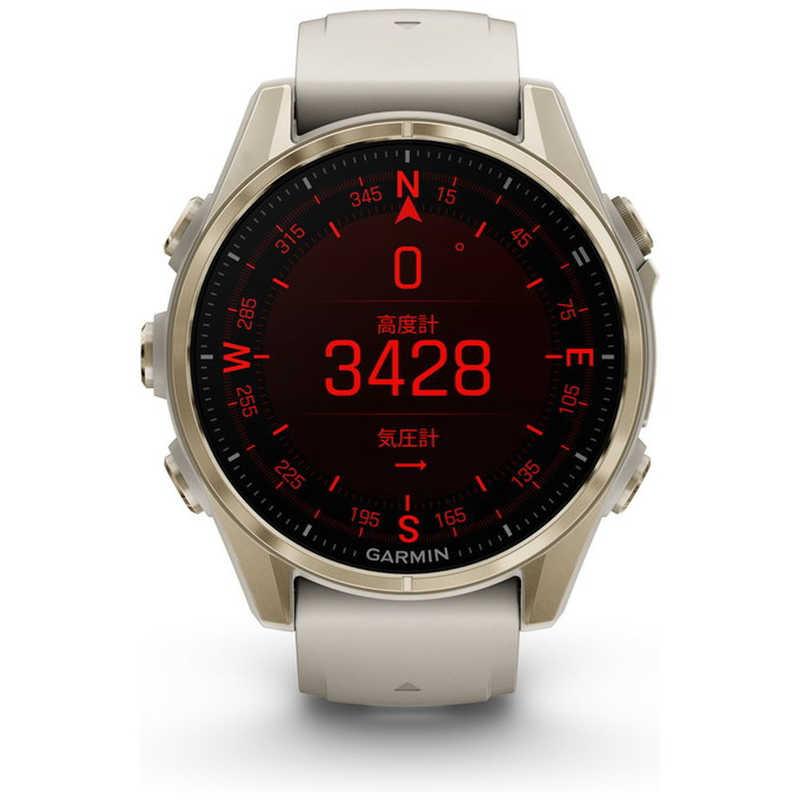 GARMIN　fenix 8(フェニックス 8)Sapphire AMOLED 43mm GPSスマートウォッチ Soft Gold/ Fog Gray Soft Gold/ Fog Gray　010-02903-16の画像