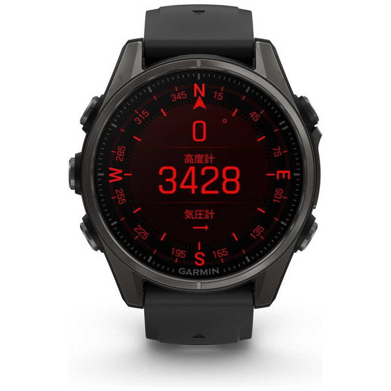 GARMIN fenix 8(フェニックス 8)Sapphire AMOLED 43mm GPSスマートウォッチ Ti Carbon Gray DLC/ Black 010-02903-27の画像