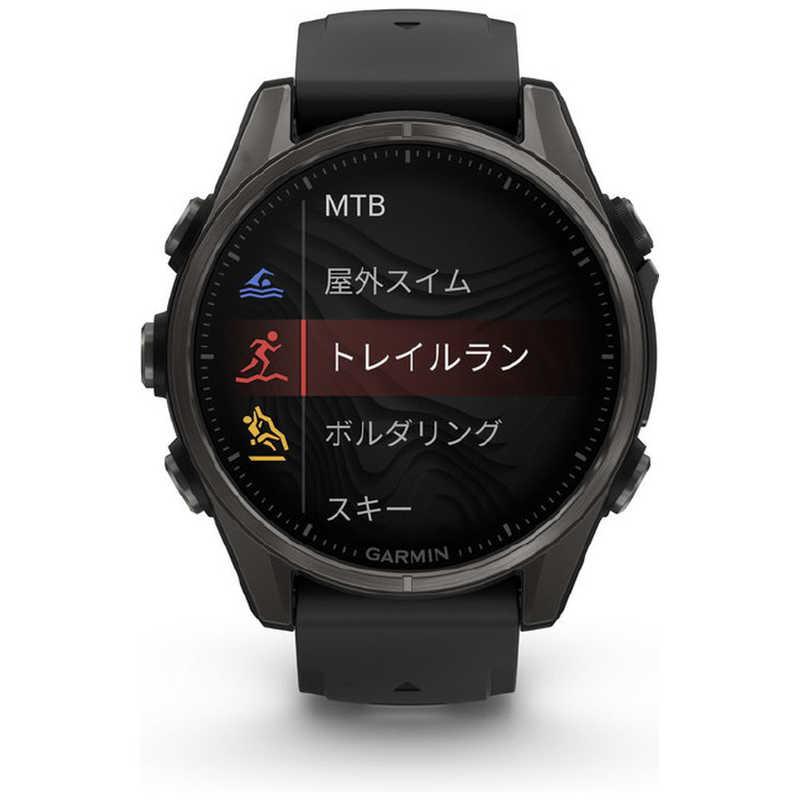 GARMIN fenix 8(フェニックス 8)Sapphire AMOLED 43mm GPSスマートウォッチ Ti Carbon Gray DLC/ Black 010-02903-27の画像