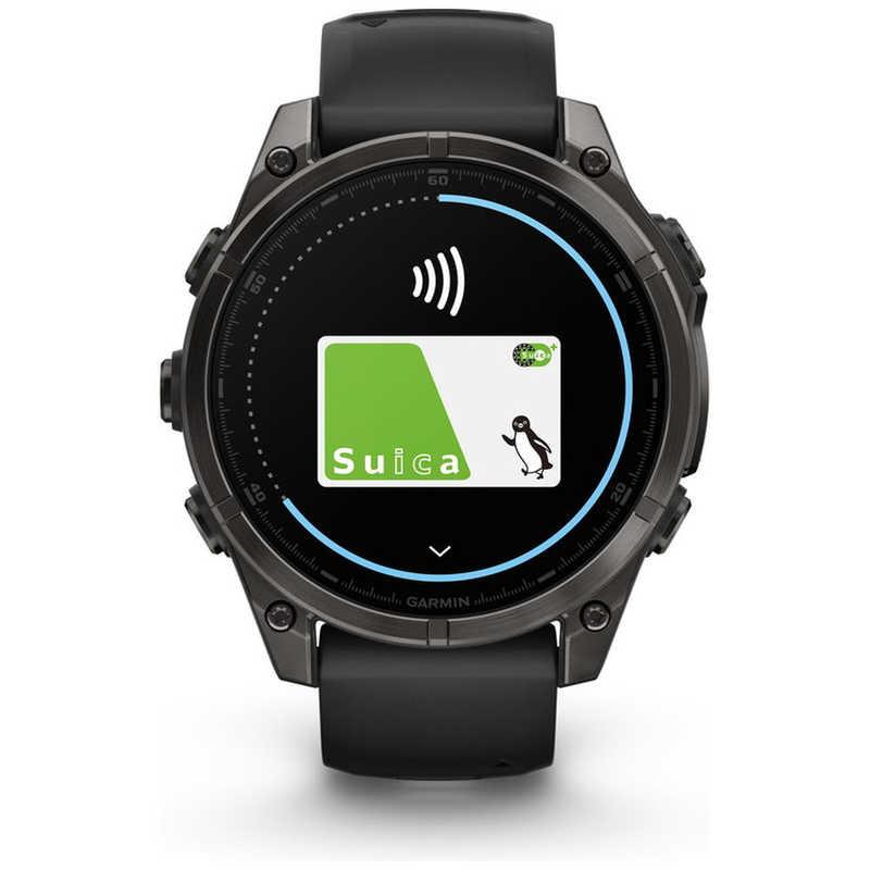 GARMIN fenix 8(フェニックス 8)Sapphire AMOLED 51mm GPSスマートウォッチ Ti Carbon Gray DLC/ Black 010-02905-62の画像