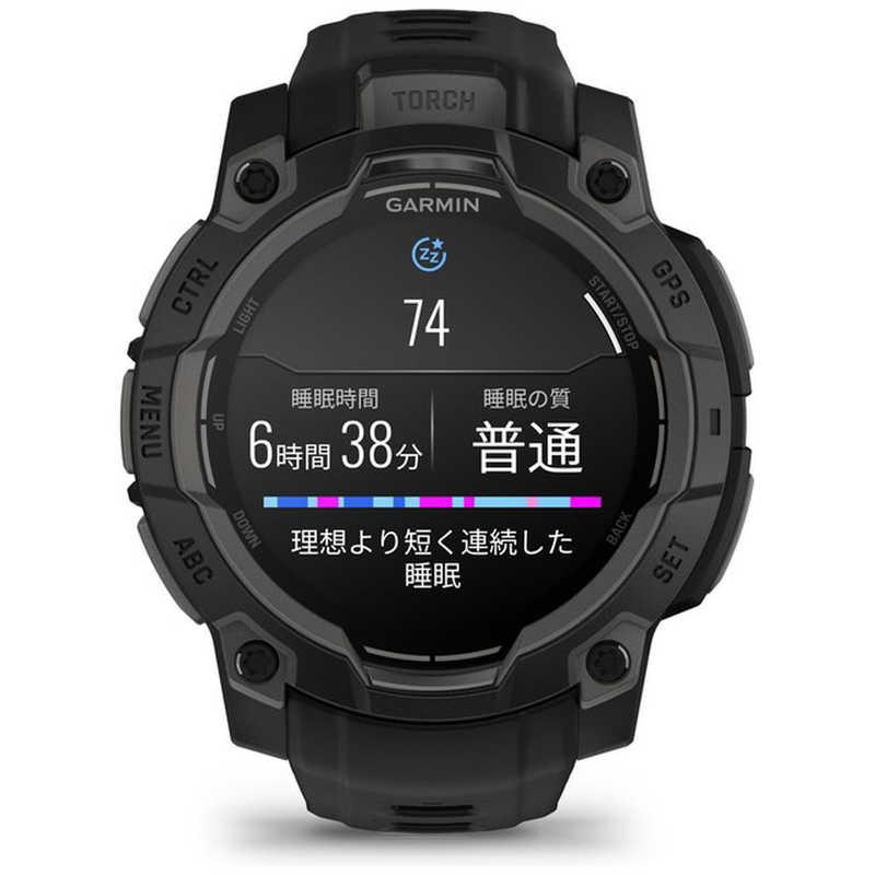GARMIN　Instinct 3 AMOLED(インスティンクト スリー アモレッド)45mm GPSスマートウォッチ(Suica対応) (ガーミン) Black　010-02936-30の画像
