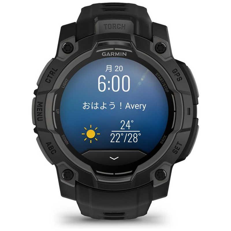GARMIN　Instinct 3 AMOLED(インスティンクト スリー アモレッド)45mm GPSスマートウォッチ(Suica対応) (ガーミン) Black　010-02936-30の画像