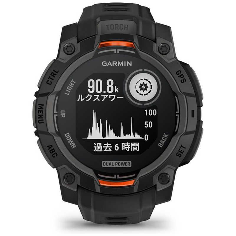 GARMIN　Instinct 3 Dual Power (インスティンクト スリー デュアル パワー)45mm GPSスマートウォッチ(Suica対応) (ガーミン) Black　010-02934-30の画像