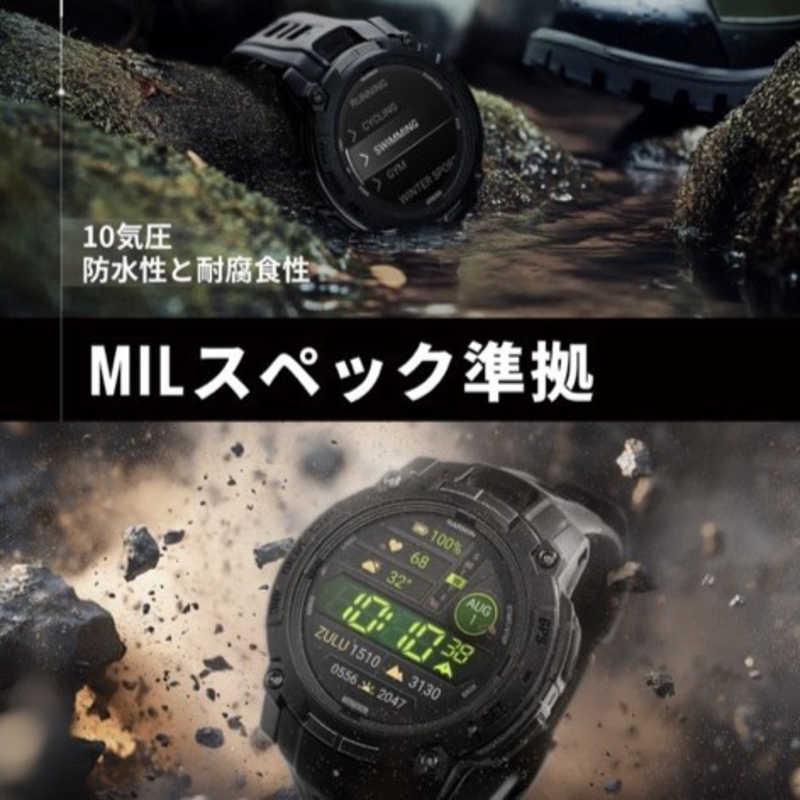 GARMIN　Instinct 3 Dual Power (インスティンクト スリー デュアル パワー)45mm Tactical GPSスマートウォッチ(Suica対応) Black　010-02934-80の画像