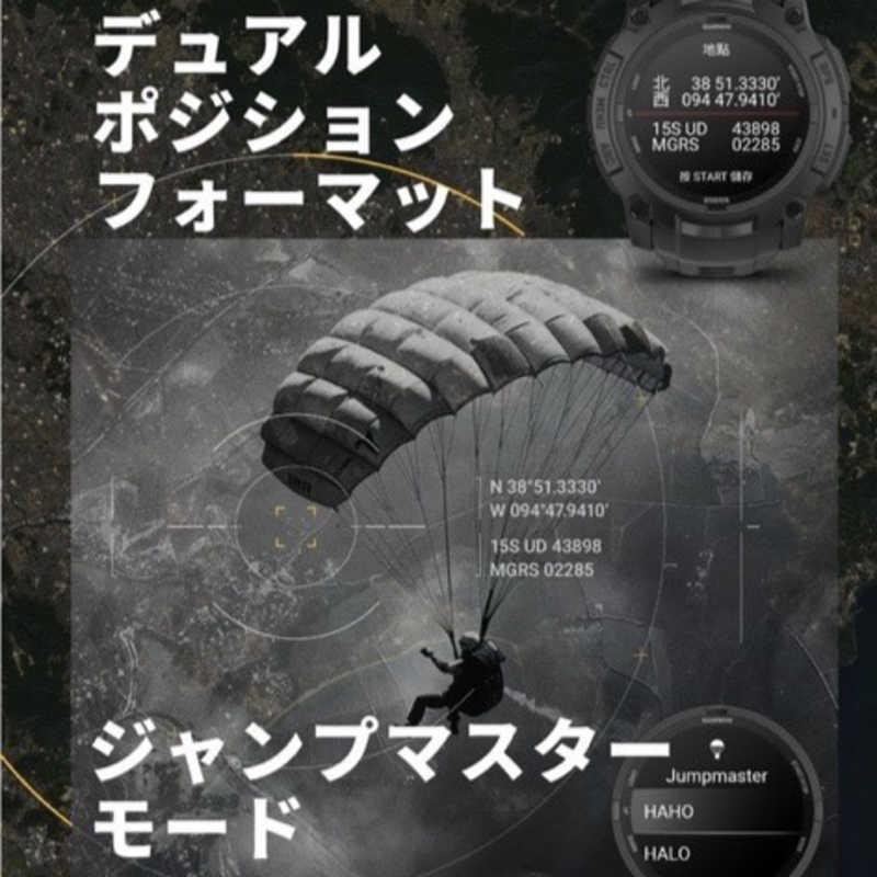 GARMIN　Instinct 3 Dual Power (インスティンクト スリー デュアル パワー)45mm Tactical GPSスマートウォッチ(Suica対応) Black　010-02934-80の画像