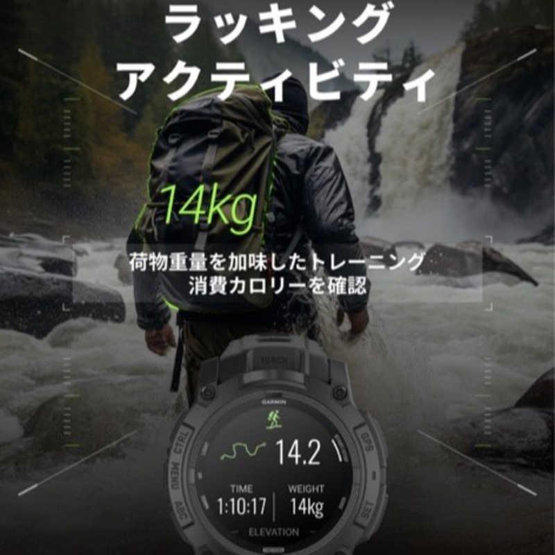 GARMIN　Instinct 3 Dual Power (インスティンクト スリー デュアル パワー)45mm Tactical GPSスマートウォッチ(Suica対応) Black　010-02934-80の画像