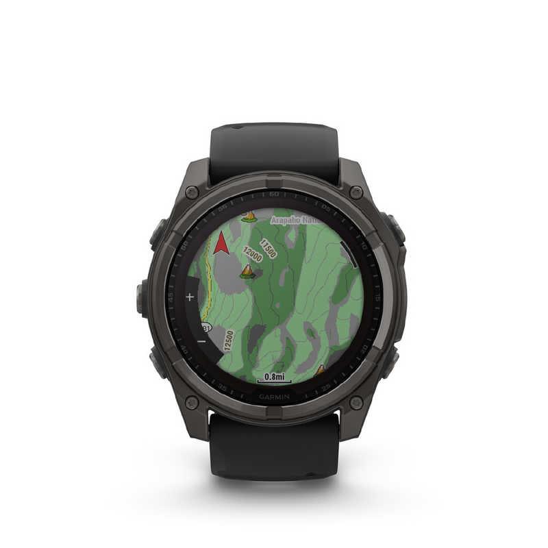 GARMIN fenix 8(フェニックス 8)Sapphire Dual Power 51mm GPSスマートウォッチ(Suica対応) (ガーミン) Ti Carbon Gray DLC/ Black 010-02907-50の画像