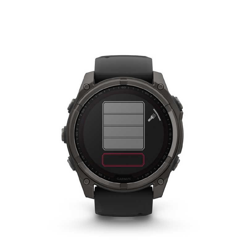 GARMIN fenix 8(フェニックス 8)Sapphire Dual Power 51mm GPSスマートウォッチ(Suica対応) (ガーミン) Ti Carbon Gray DLC/ Black 010-02907-50の画像