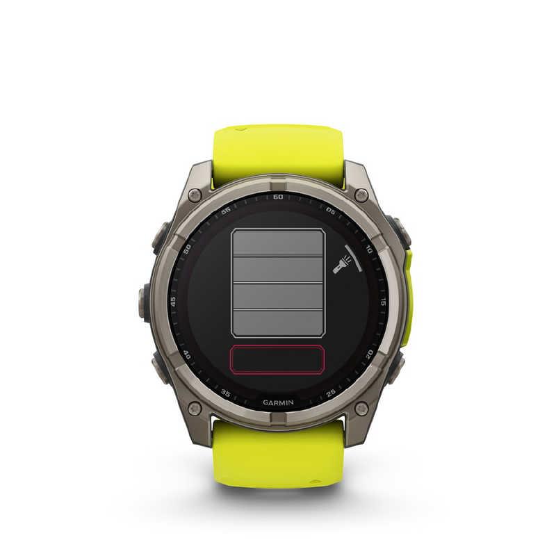 GARMIN　fenix 8(フェニックス 8)Sapphire Dual Power 51mm GPSスマートウォッチ(Suica対応) (ガーミン) Ti/ Amp Yellow Ti/ Amp Yellow　010-02907-51の画像