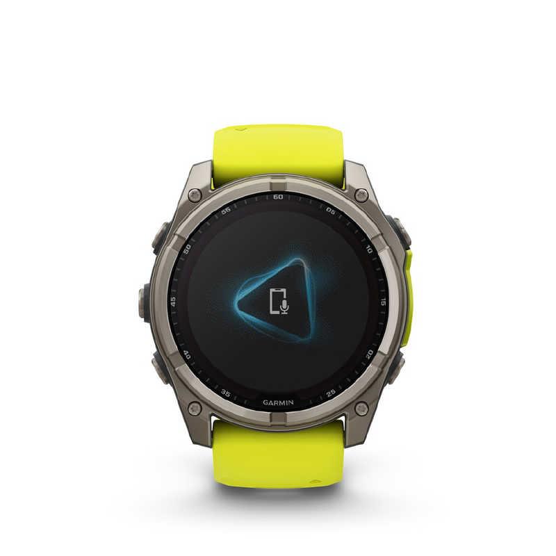 GARMIN　fenix 8(フェニックス 8)Sapphire Dual Power 51mm GPSスマートウォッチ(Suica対応) (ガーミン) Ti/ Amp Yellow Ti/ Amp Yellow　010-02907-51の画像