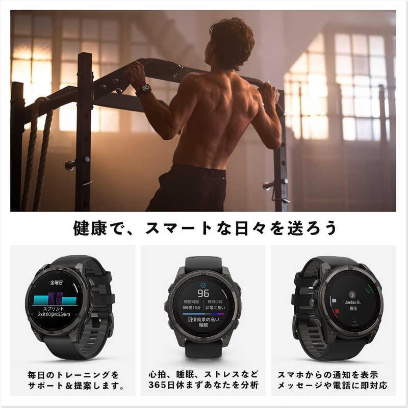 GARMIN　fenix 8(フェニックス 8)Sapphire Dual Power 51mm GPSスマートウォッチ(Suica対応) (ガーミン) Ti/ Amp Yellow Ti/ Amp Yellow　010-02907-51の画像