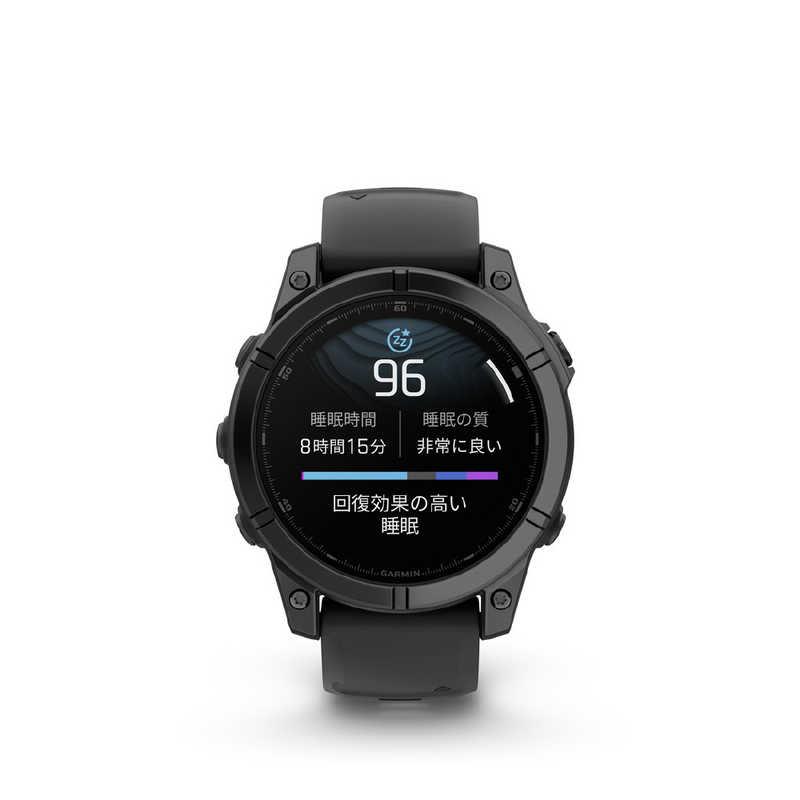GARMIN GPS スマートウォッチ fenix E(フェニックス E) Suica対応 Slate Gray Steel/ Black 010-03025-12の画像