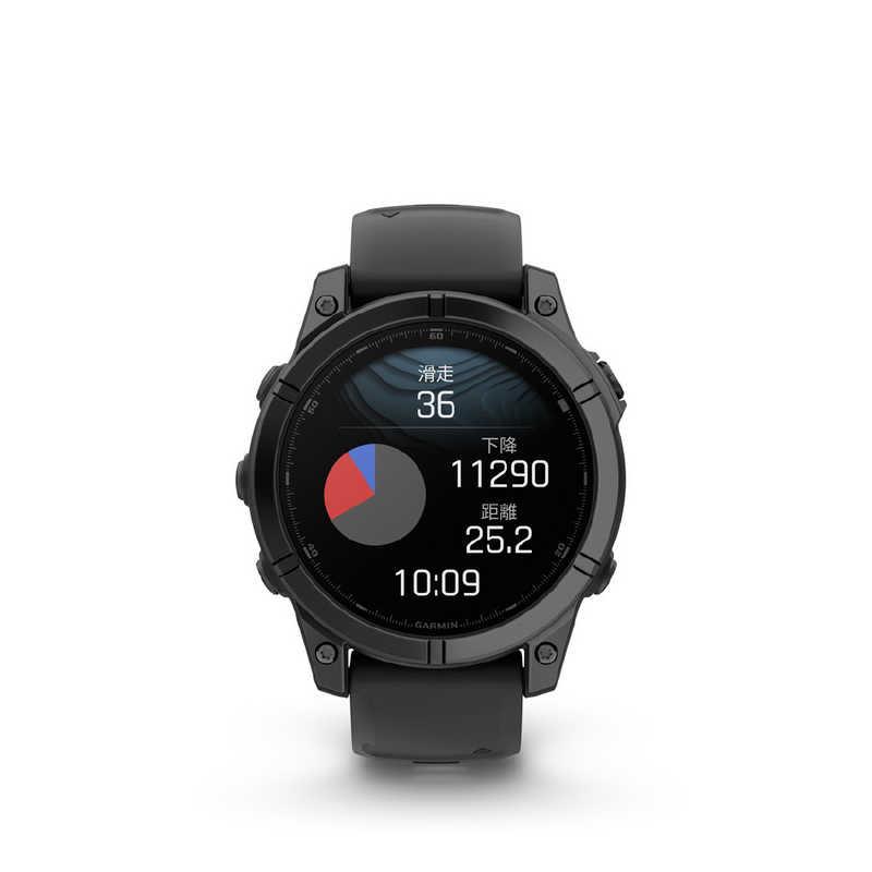 GARMIN GPS スマートウォッチ fenix E(フェニックス E) Suica対応 Slate Gray Steel/ Black 010-03025-12の画像