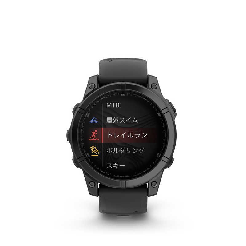 GARMIN GPS スマートウォッチ fenix E(フェニックス E) Suica対応 Slate Gray Steel/ Black 010-03025-12の画像