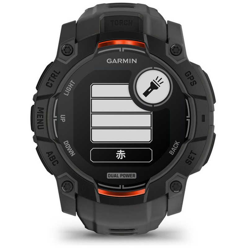 GARMIN　Instinct 3 Dual Power 50mm GPSスマートウォッチ(Suica対応) (ガーミン) Black/ Charcoal　010-02935-30の画像